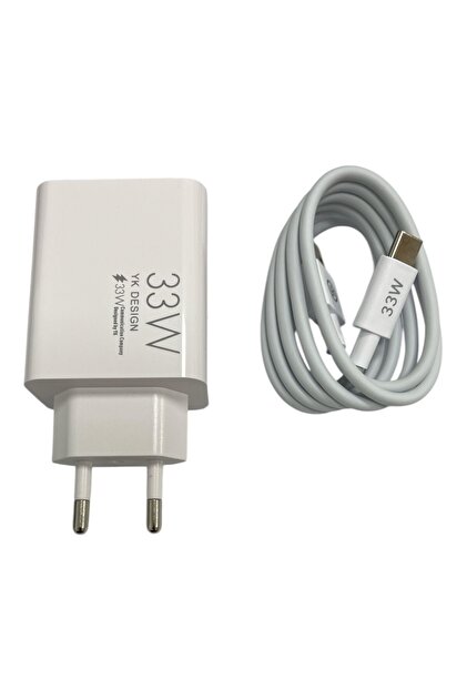 YK Design Type-c 33w (WATT) Turbo Hızlı Şarj Cihazı Adaptörü Ve