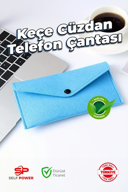 Lightweight Wear-Resistant Simple and Fashionable Travel Storage and Arrangement Felt Mobile Phone Wallet&Purse
