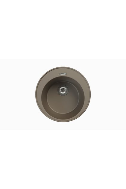 Cristalüx Granit Evye P-06 Toprak Tezgah Altı Ve Tezgah Üstü Oval Mutfak Evyesi 51,5x51,5cm