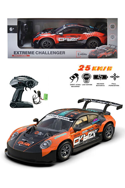 りちゃーど hediyecik Rc Kumandalı Drift Arabası Şarjlı Işıklı Dev Boy Araba