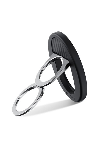 Fibră Aramidă 600D Negru-Grey Twill MagEZ Grip 3 Magnetik Ring Stand Telefon Tutucu Siyah-Gri
