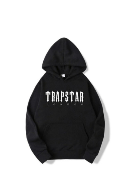 Trap Baskılı Unisex oversize/rahat Kesim Basic Kalın/içi Polarlı Kapşonlu Sweatshirt