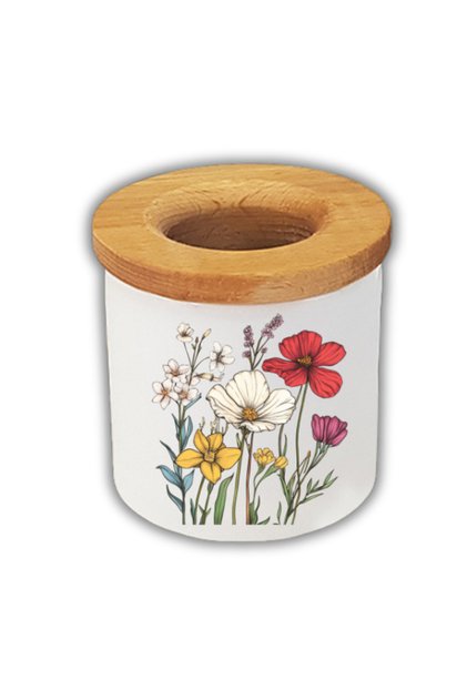 Flower Garden Printed Desktop Pen Holder Birthday Gift