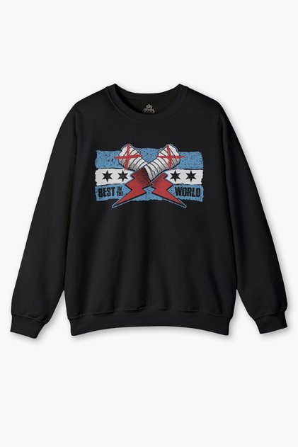 Black Sweat Gloves Blue Flag cm Punk Blue Flag Fitness Sports Sweet Printed Sweatshirt