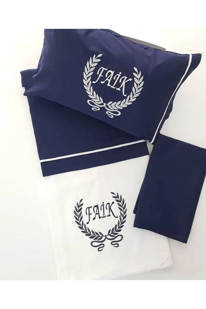 İsime Özel Sünnet Nakışlı Pike Takımı 4 Paça