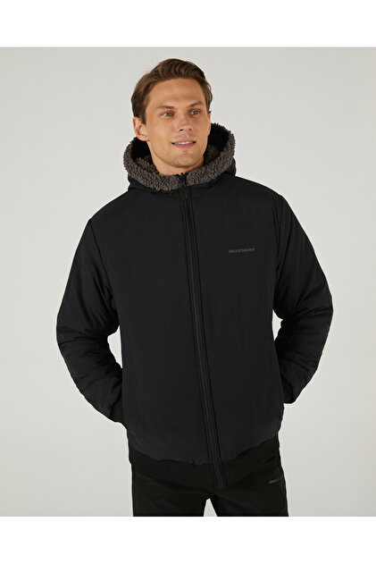 Skechers M Outdoor Fleece Reversible Full Zip Sherpa Erkek Gri