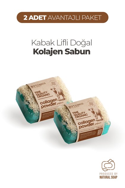 2 Pack Pumpkin Fiber Collagen Soap