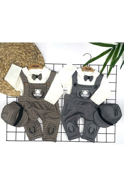Collared Hat Slopet Jumpsuit 2674-1900 - Smoked - 0-3 Months