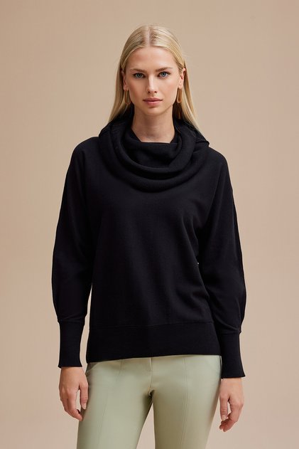 Draped Collar Knitwear Sweater