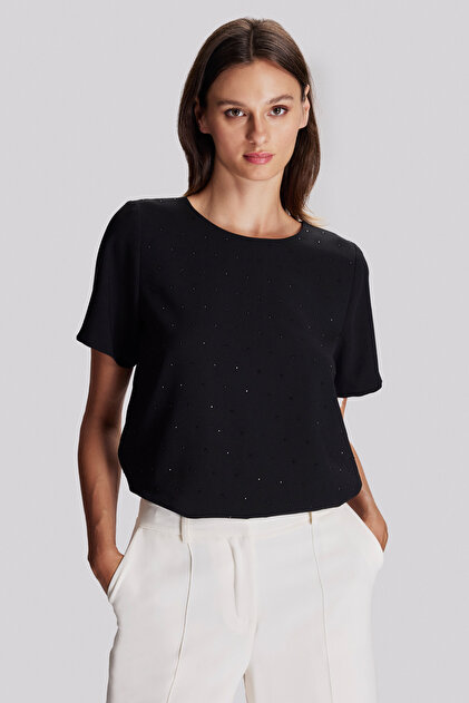 Stone Printed Half Sleeve Blouse