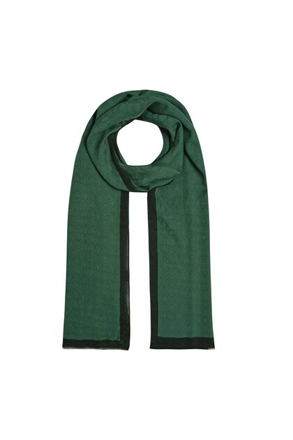 Monogram Shawl - Pine Green