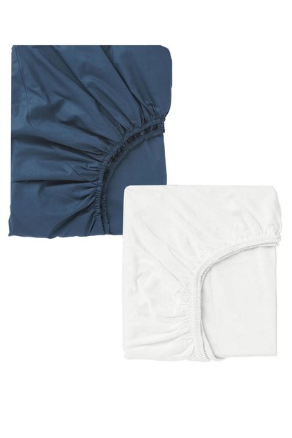 2 Pieces of Cotton and Elastic 60 X 120 X 15 cm Combed Cotton Baby Bedsheet