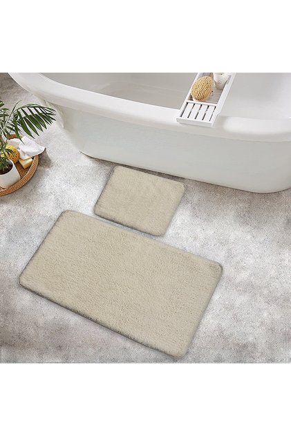 Maxiform Krem 50x80 2'li Banyo Paspası