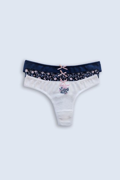 Pachet de 3 chiloți din bumbac Angel 2702 cu imprimeu și model