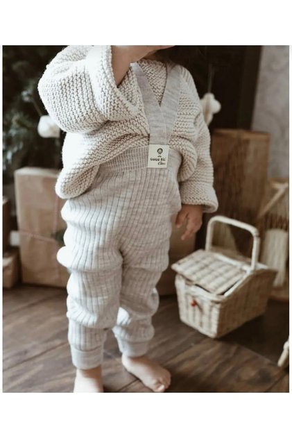 Unisex Bebek Ayarlanabilir Askılı Mevsimlik Esnek Triko Tulum Bebek Tayt