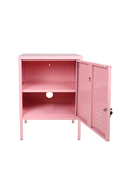 Larisa & Pumpkin Retro Locker Tek Kapaklı Pembe Dolap - Fiyatı