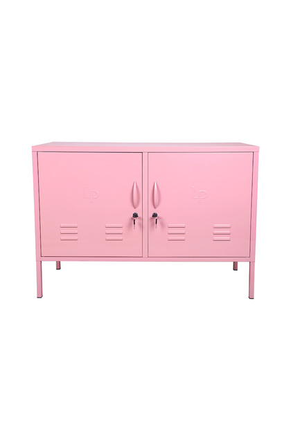 Larisa & Pumpkin Retro Locker Çift Kapaklı Pembe Dolap - Fiyatı