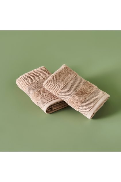 100% Cotton Juna 2-Pack Hand Towel Beige (30X30 cm)