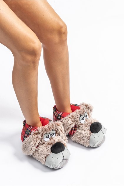 Yori Women's, чехли с животински принт Waiter Boy, сиви, 36/41
