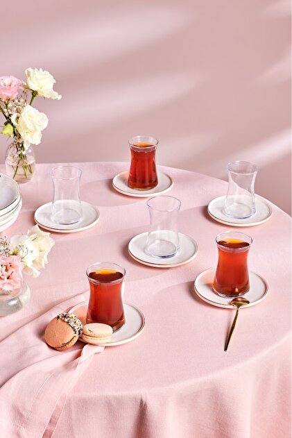 Meridian 6 Kişilik 12 Parça Çay Seti Gold 165 ml