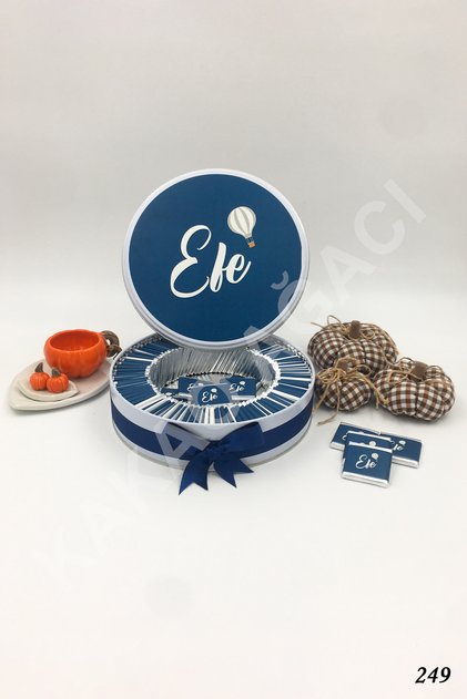 100 ADET MAVİ BALONLU ERKEK BEBEK ÇİKOLATASI