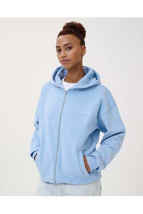 LES BENJAMINS LB MAVİ HALI DESENLİ ZIP HOODIE 004 ''ÖZEL SERİ