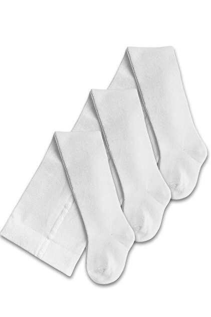 Girls Boys Unisex Baby Kids Cotton Cream Pantyhose Set of 3