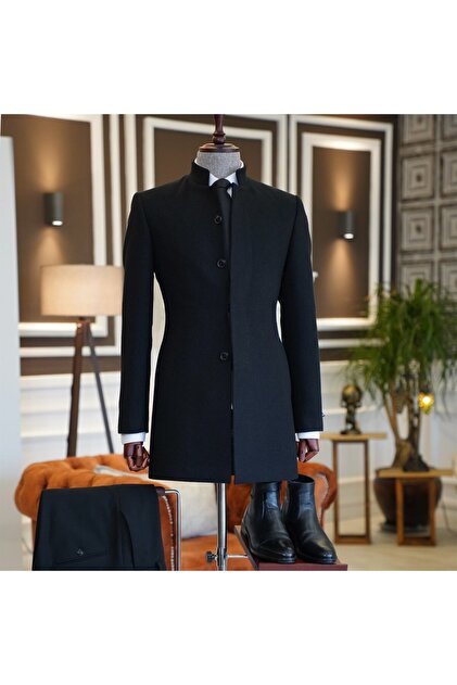 Men's Black New Season Stamp Coat