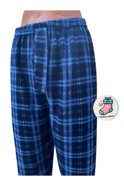 Pocketless Winter Fleece Women's Sleepwear Bottom Single Bottom Je32 - Socks Gift