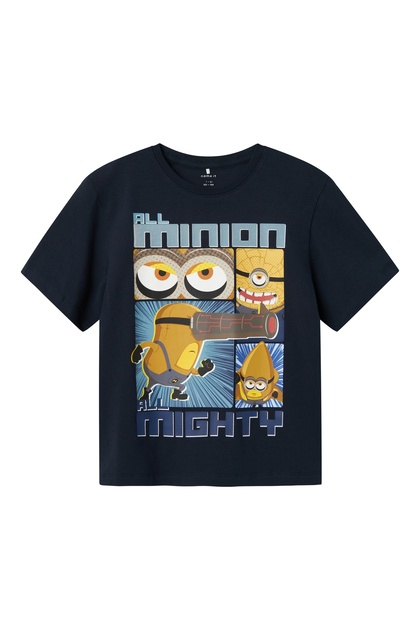 Nkmoby Minions Ss Nreg Top Box Sky Navy Blue 13236297