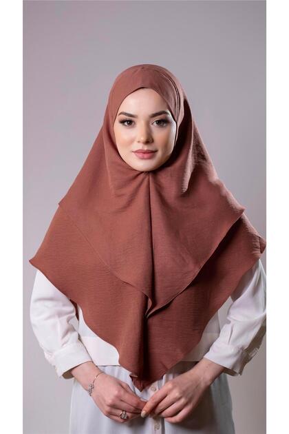 Tile Practical Ready Interlocking Hijab Scarf Cotton Jazz Fabric Double Layer Plain Hijab 2303_05