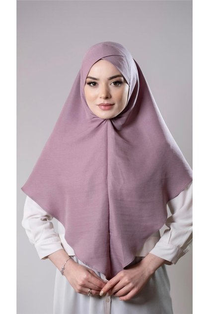 Violet Practical Ready-made Interlaced Hijab Scarf Cotton Jazz Fabric Single Layer Cross Hijab 2305_21