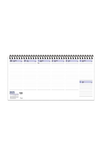 Keskin Color Spiralli Haftalık Masa Ajandası Çizgili 16X33,5Cm Aj-66 2025 600002-99