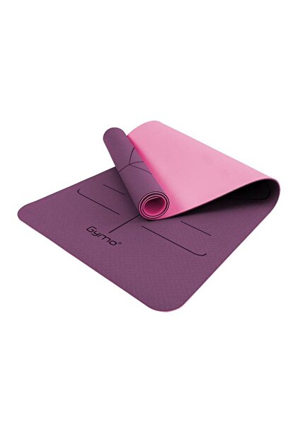 Gymo Yoga Matı Pilates Minderi Hizalamalı 6 mm Tpe Mürdüm Fiyat