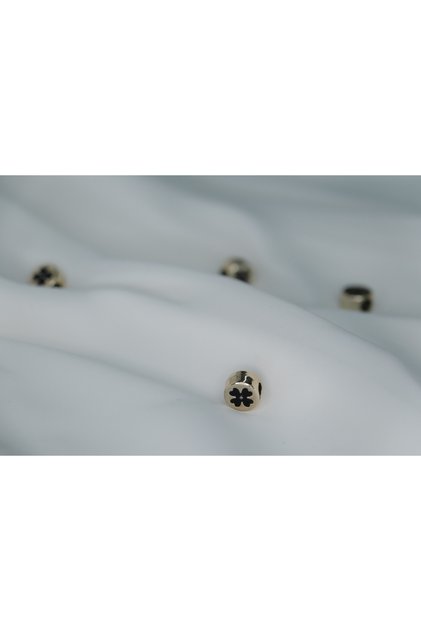 Clover Patterned Beads Stainless Steel Charm