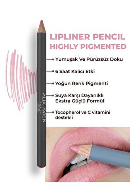 Alix Avien Uzun Süre Kalıcı Dağılma Yapmayan Nemlendirici Dudak
