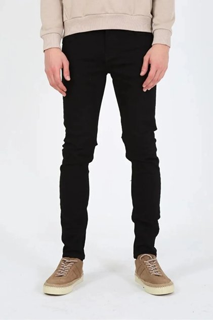Panama 627-47 Zift Blue Lycra Slim Fit Narrow Leg Men's Jeans Black
