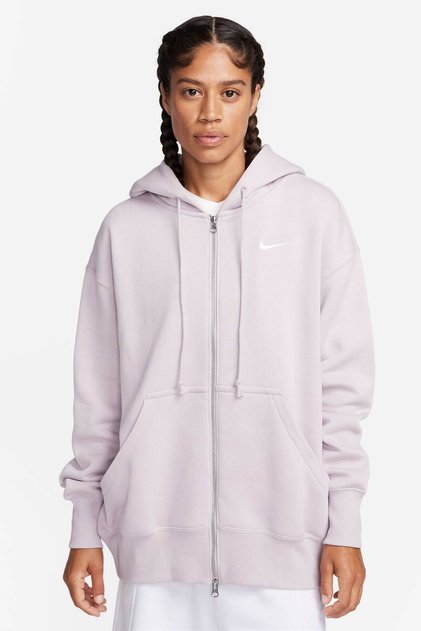 Sportswear Phoenix Fleece Oversized Full-Zip Hoodie Pembe Kadın Sweatshirt