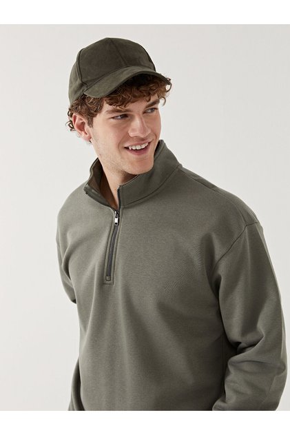 Xside High Collar Long Sleeve Printed Men's Sweatshirt (W4)