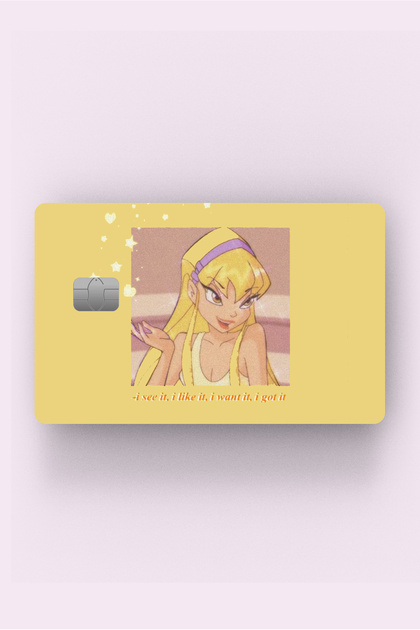 Winx Stella Kredi Banka Kart Kaplama Etiketi Stickerı