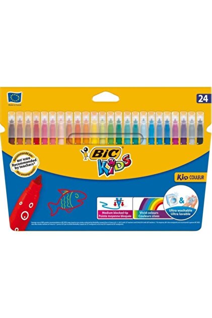 Bic Kids Kid Couleur Yıkanabilir Keçeli Boya Kalemi 24 Renk kby