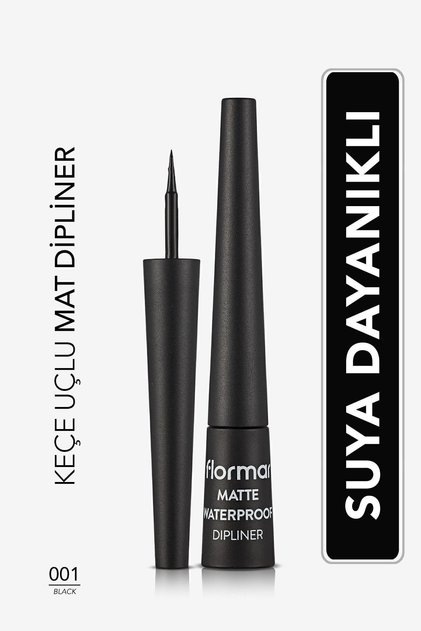 Water Resistant Matte Dipliner (BLACK) - Waterproof Dipliner - 001 Black -8690604536481