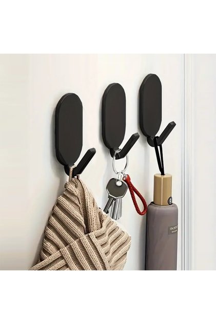 Strong Self Adhesive Wall Hooks / Hangers (Set of 3)