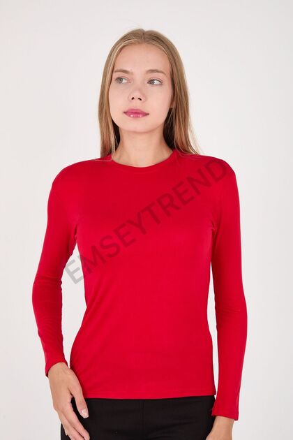 Crew Neck Long Sleeve Lycra Body Badi Black White Skin Red Blue Colors