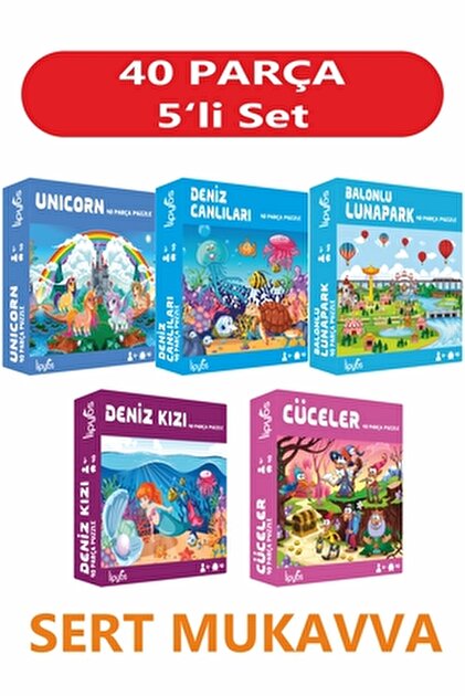 LİPYOS 40 Parça Mini 5'li Puzzle Seti - 1 - Fiyatı, Yorumları