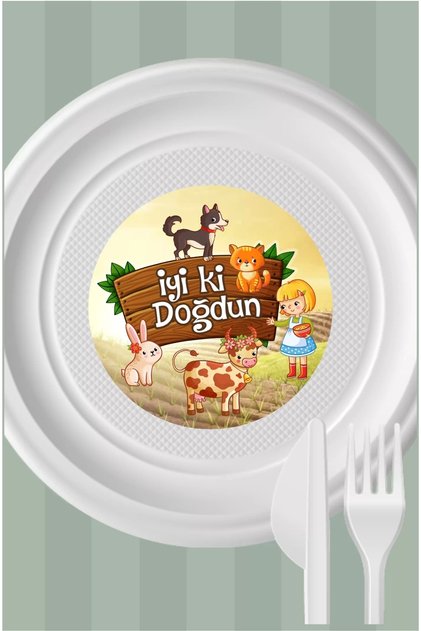 Farm Concept Plate Sticker (LABEL) 15pcs * Adhesive Paper