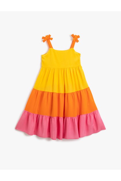 Plain Yellow Girl's Standard Dress 3skg80020aw
