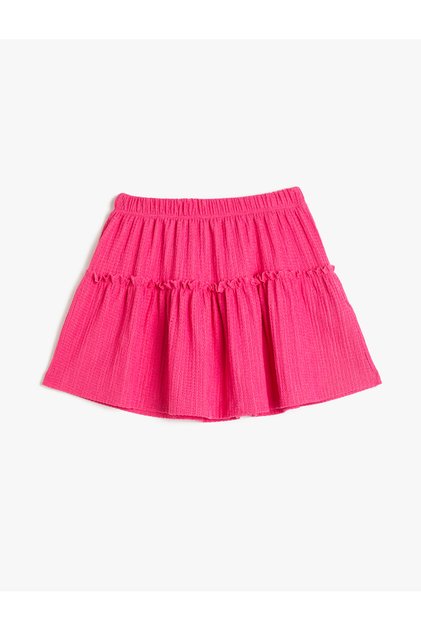 Mini Skirt Layered Elastic Waist