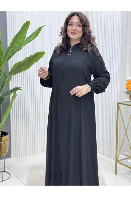 Boydan Fermuarlı Ferace