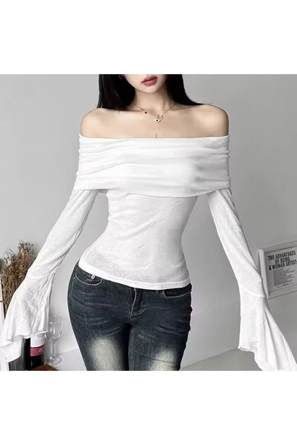 Madonna Collar Sleeve Detail Long Sleeve Bodysuit